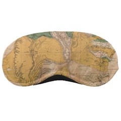 Vintage World Map Physical Geography Sleeping Mask by Sudheng