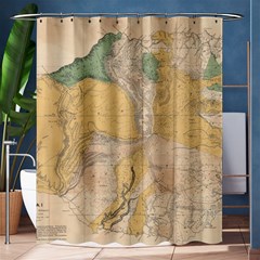 Vintage World Map Physical Geography Shower Curtain 60  X 72  (medium)  by Sudheng