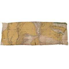 Vintage World Map Physical Geography Body Pillow Case Dakimakura (two Sides) by Sudheng