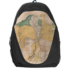 Vintage World Map Physical Geography Backpack Bag by Sudheng