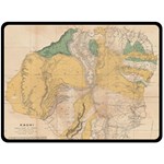 Vintage World Map Physical Geography Two Sides Fleece Blanket (Large) 80 x60  Blanket Front