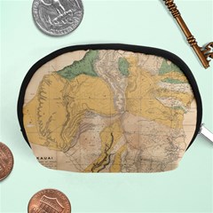 Vintage World Map Physical Geography Accessory Pouch (medium) by Sudheng