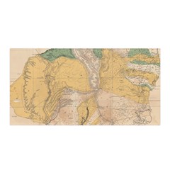 Vintage World Map Physical Geography Satin Wrap 35  X 70  by Sudheng