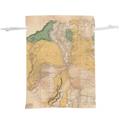 Vintage World Map Physical Geography Lightweight Drawstring Pouch (xl) by Sudheng