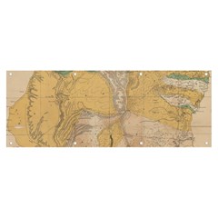 Vintage World Map Physical Geography Banner And Sign 8  X 3  by Sudheng