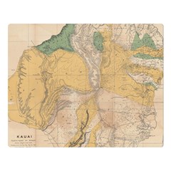 Vintage World Map Physical Geography Premium Plush Fleece Blanket (large) by Sudheng