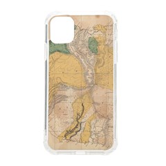 Vintage World Map Physical Geography Iphone 11 Tpu Uv Print Case by Sudheng