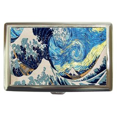 The Great Wave Of Kanagawa Painting Starry Night Van Gogh Cigarette Money Case by Sudheng