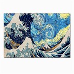 The Great Wave Of Kanagawa Painting Starry Night Van Gogh Postcards 5  x 7  (Pkg of 10) Front