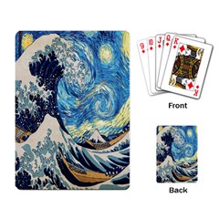 The Great Wave Of Kanagawa Painting Starry Night Van Gogh Playing Cards Single Design (rectangle)