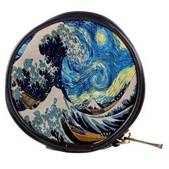 The Great Wave Of Kanagawa Painting Starry Night Van Gogh Mini Makeup Bag by Sudheng