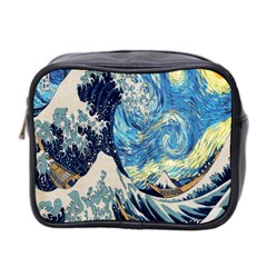 The Great Wave Of Kanagawa Painting Starry Night Van Gogh Mini Toiletries Bag (two Sides) by Sudheng