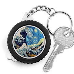 The Great Wave Of Kanagawa Painting Starry Night Van Gogh Measuring Tape by Sudheng