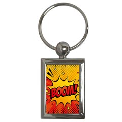 Explosion Boom Pop Art Style Key Chain (rectangle)