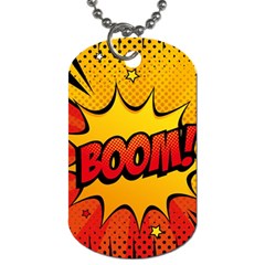 Explosion Boom Pop Art Style Dog Tag (one Side) by Sudheng