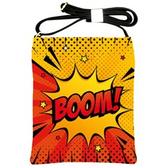 Explosion Boom Pop Art Style Shoulder Sling Bag by Sudheng