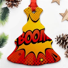 Explosion Boom Pop Art Style Ornament (christmas Tree) 