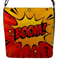 Explosion Boom Pop Art Style Flap Closure Messenger Bag (s) by Sudheng