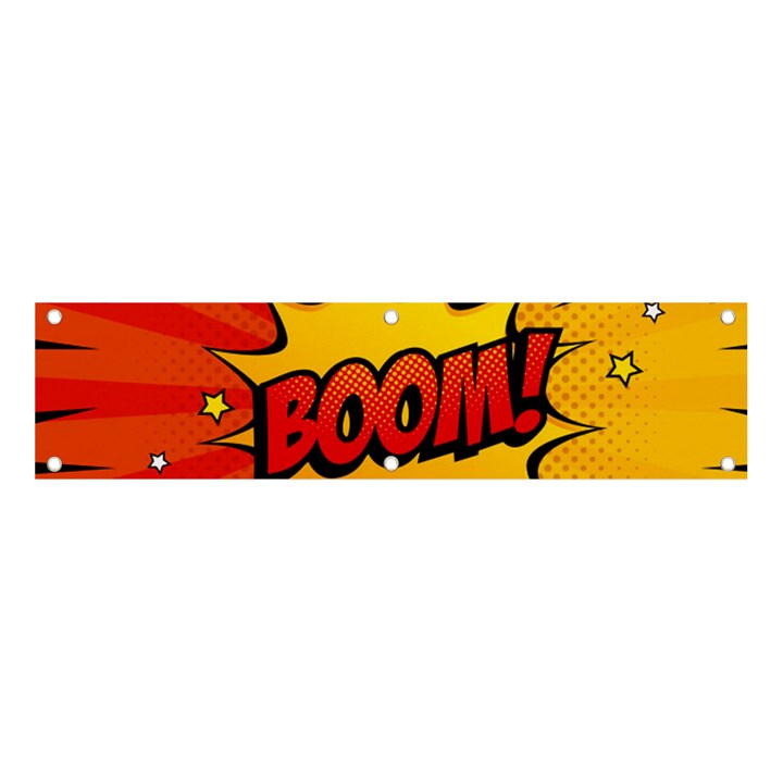 Explosion Boom Pop Art Style Banner and Sign 4  x 1 