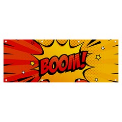 Explosion Boom Pop Art Style Banner And Sign 8  X 3  by Sudheng