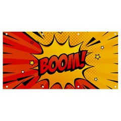 Explosion Boom Pop Art Style Banner And Sign 8  X 4  by Sudheng