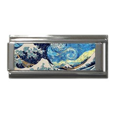 Starry Night Hokusai Van Gogh The Great Wave Off Kanagawa Superlink Italian Charm (9mm) by Sudheng