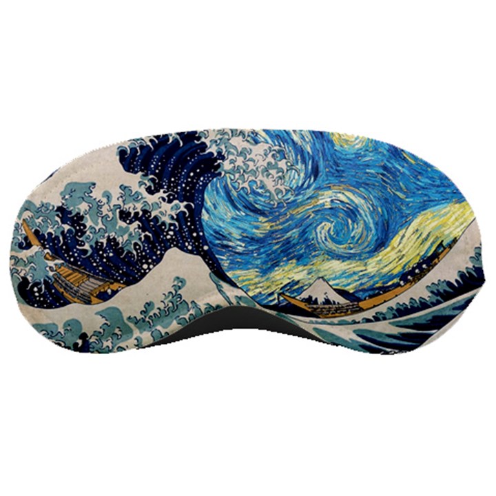 Starry Night Hokusai Van Gogh The Great Wave Off Kanagawa Sleeping Mask