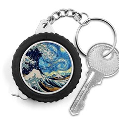 Starry Night Hokusai Van Gogh The Great Wave Off Kanagawa Measuring Tape by Sudheng