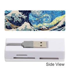 Starry Night Hokusai Van Gogh The Great Wave Off Kanagawa Memory Card Reader (stick) by Sudheng