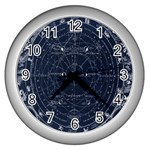 Vintage astrology poster Wall Clock (Silver) Front