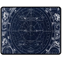 Vintage Astrology Poster Two Sides Fleece Blanket (medium) by ConteMonfrey