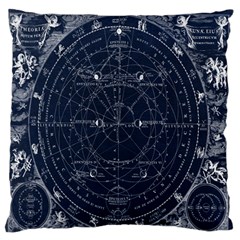 Vintage Astrology Poster Large Premium Plush Fleece Cushion Case (two Sides) by ConteMonfrey