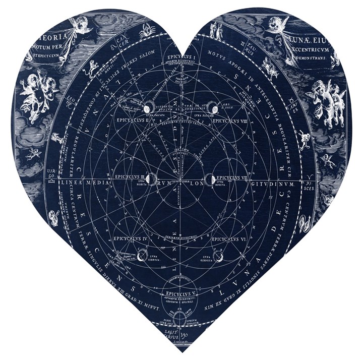 Vintage astrology poster Wooden Puzzle Heart