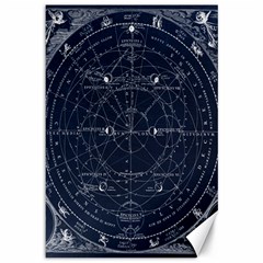 Vintage Astrology Poster Canvas 12  X 18  by ConteMonfrey