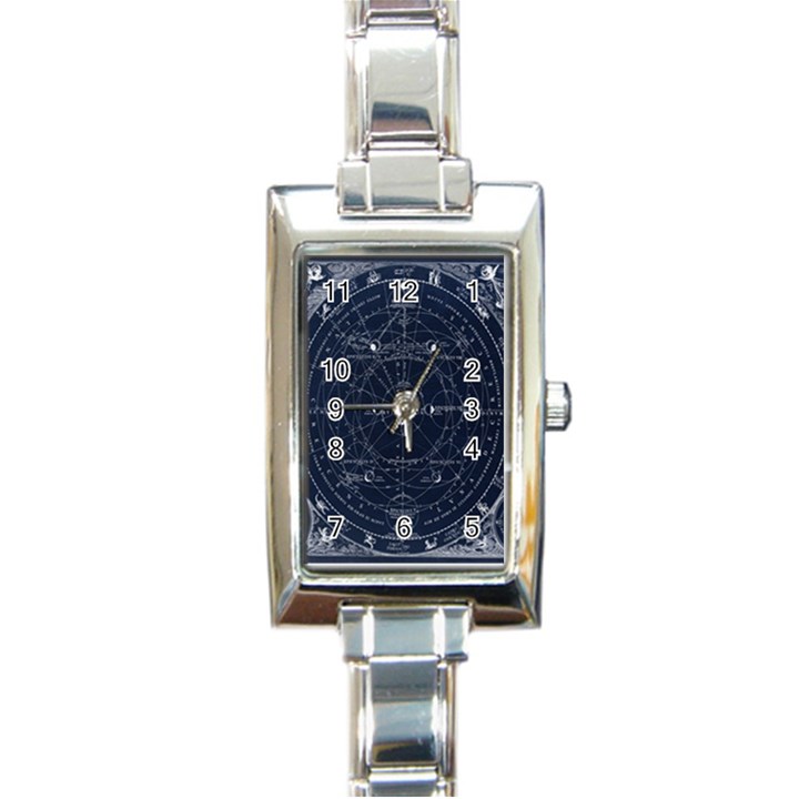 Vintage astrology poster Rectangle Italian Charm Watch