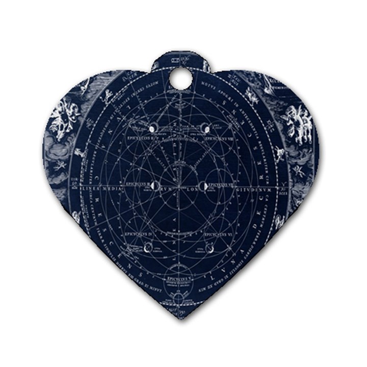 Vintage astrology poster Dog Tag Heart (One Side)