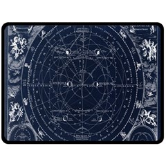 Vintage Astrology Poster Fleece Blanket (large) by ConteMonfrey