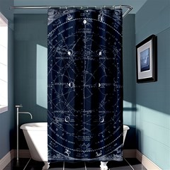 Vintage Astrology Poster Shower Curtain 36  X 72  (stall)  by ConteMonfrey