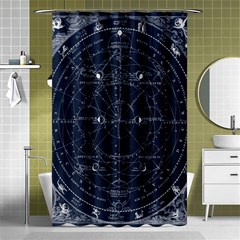 Vintage Astrology Poster Shower Curtain 48  X 72  (small)  by ConteMonfrey