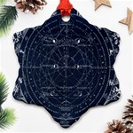 Vintage astrology poster Snowflake Ornament (Two Sides) Front