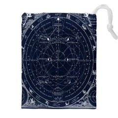 Vintage Astrology Poster Drawstring Pouch (5xl) by ConteMonfrey