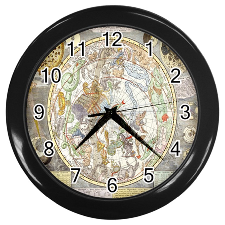 Vintage Astronomy  Wall Clock (Black)