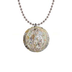 Vintage Astronomy  1  Button Necklace by ConteMonfrey