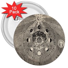 Old Vintage Astronomy 3  Buttons (10 Pack)  by ConteMonfrey