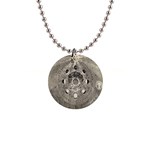 Old vintage astronomy 1  Button Necklace Front