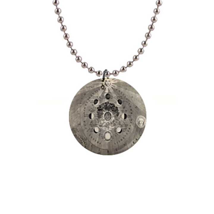 Old vintage astronomy 1  Button Necklace