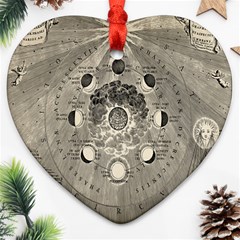 Old Vintage Astronomy Heart Ornament (two Sides) by ConteMonfrey