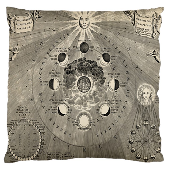 Old vintage astronomy Large Cushion Case (Two Sides)