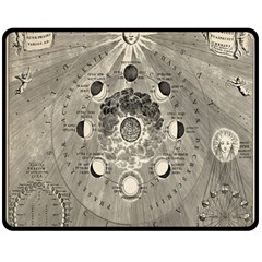 Old Vintage Astronomy Two Sides Fleece Blanket (medium) by ConteMonfrey