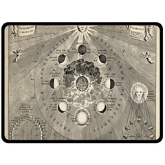 Old Vintage Astronomy Two Sides Fleece Blanket (large) by ConteMonfrey